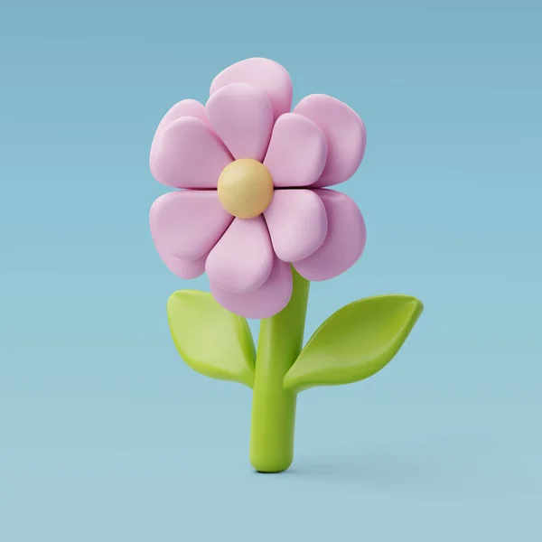 Vector Spring Pink Flower Happy Mother Day Valentine Day Concept —  Vetores de Stock