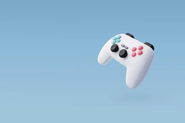 3Dベクトルゲームスティック ゲームコントローラー ビデオゲームコンソールポータブル ゲームのコンセプト — ストックベクタ