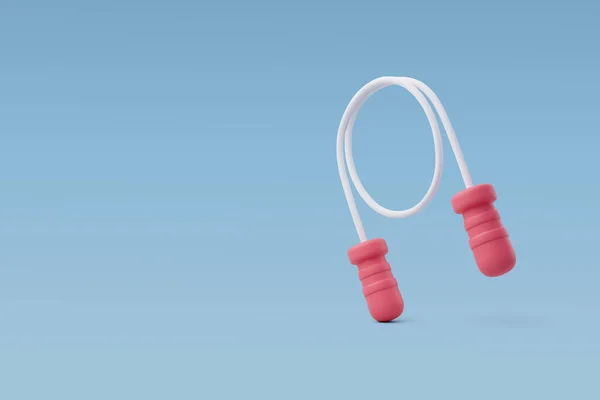 3Dベクトルジャンプロープ ワークアウトジムツール ジムタイムコンセプト — ストックベクタ