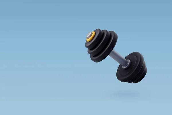 3D矢量哑铃 健身工具 体育设备 体操时间概念 — 图库矢量图片