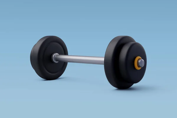 3Dベクトルバーベル ワークアウトジムツール スポーツ機器 ジムの時間の概念 — ストックベクタ