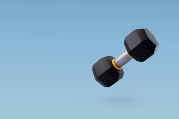 3Dベクトルダンベル ワークアウトジムツール スポーツ機器 ジムの時間概念 — ストックベクタ