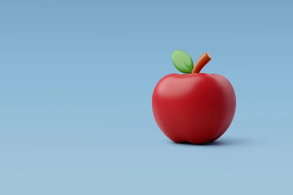 3D红苹果 重返校园概念 — 图库矢量图片