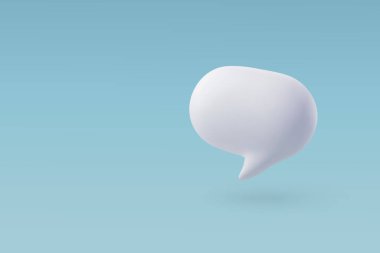 Üç boyutlu konuşma balonu. vektör konuşma kutusu, sohbet kutusu, ileti iletişim balonu