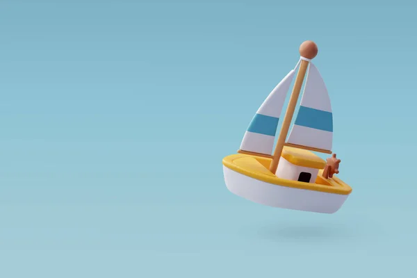 3D矢量旅行和旅行船 假日假期 旅行和运输概念 — 图库矢量图片