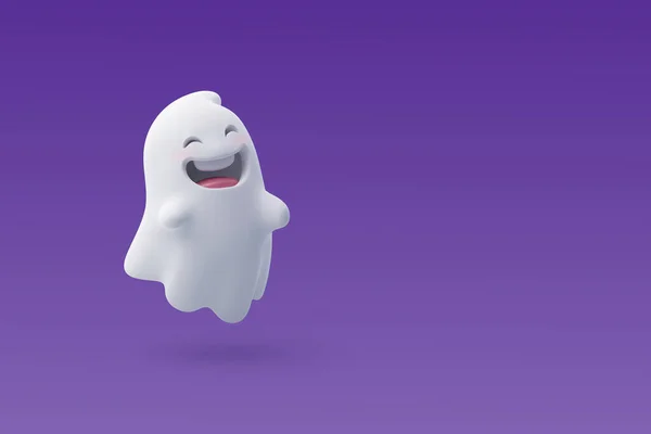 Vector Lindo Fantasma Fantasma Halloween Concepto Vacaciones Halloween — Vector de stock