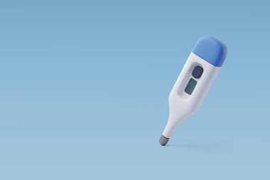 3d Vector Celsius Elektronik Tıbbi Termometre, Sağlık ve Tıbbi Konsept.