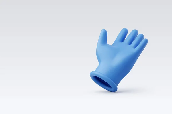 Vector Niebieska Rękawica Medyczna Ochrona Osobistego Sprzętu Medycznego Opieka Zdrowotna — Wektor stockowy
