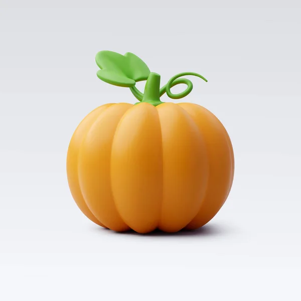 3D黄色南瓜蔬菜与秋季季节概念 — 图库矢量图片