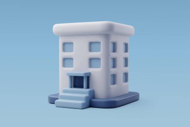 3d Vector Business building, Office and Business concept.