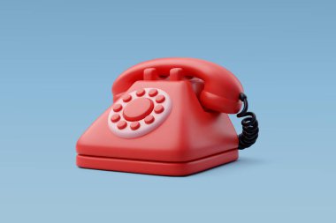 3D Vector Phone ve tüp, otel resepsiyonu ve oda servisi afişi, otel rezervasyon konsepti.