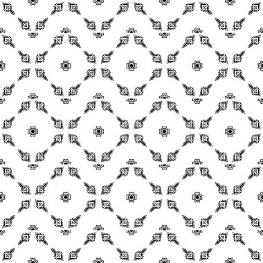 Siyah ve beyaz, daireleri olan pürüzsüz bir desen..