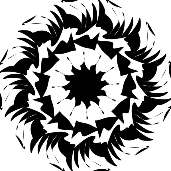 Mandala Vagyok Fekete Fehér Háttér Dekoratív Elem Körkörös Geometriai Absztrakt — Stock Fotó