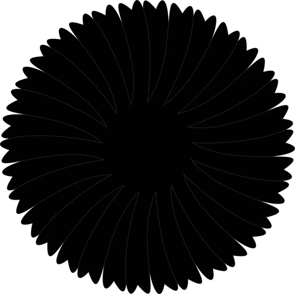 Mandala Czarny Białym Tle Element Dekoracyjny Okrągła Geometryczna Abstrakcyjna Linia — Zdjęcie stockowe