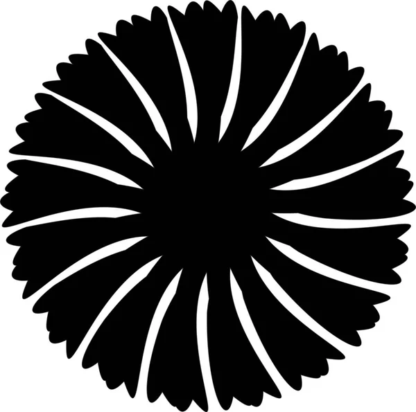 Mandala Nero Sfondo Bianco Elemento Decorativo Linea Circolare Geometrica Astratta — Foto Stock