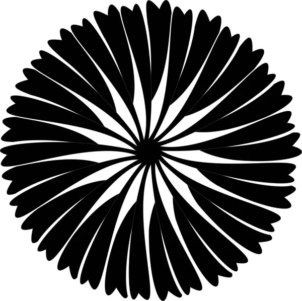 Mandala Preto Sobre Fundo Branco Elemento Decorativo Arte Linha Abstrata — Fotografia de Stock