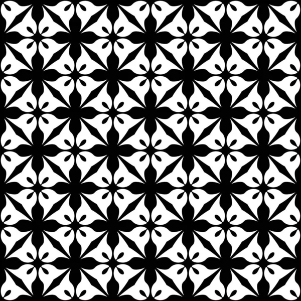 Ilustración Abstracta Del Vector Patrón Ornamental Blanco Negro — Foto de Stock