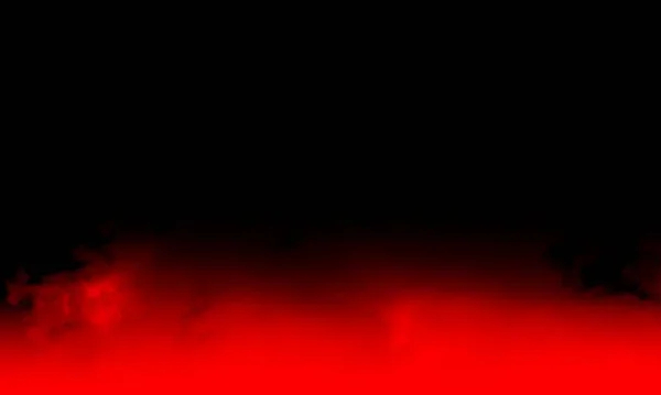 Brouillard Fumée Rouge Abstrait Sur Fond Noir Texture Isolée — Photo