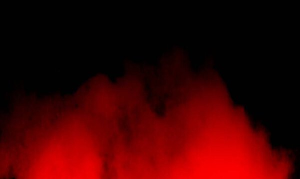 Abstract red smoke mist fog on a black background. Texture, isolated.
