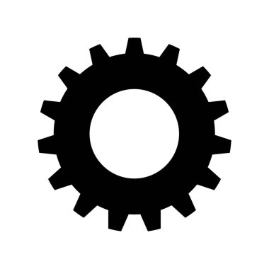 Beyaz arka plan üzerinde dişli.