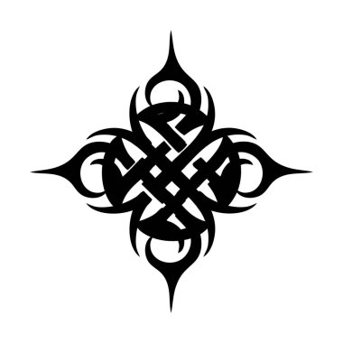 Beyaz arkaplanda dövme tasarımları.