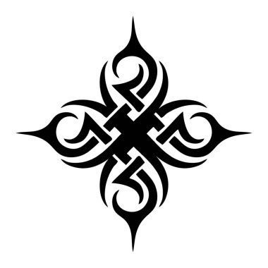 Beyaz arkaplanda dövme tasarımları.