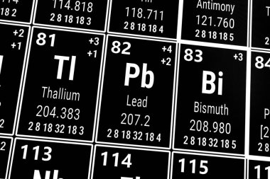 Elementlerin periyodik tablosu: Talyum, Kurşun, Bismuth