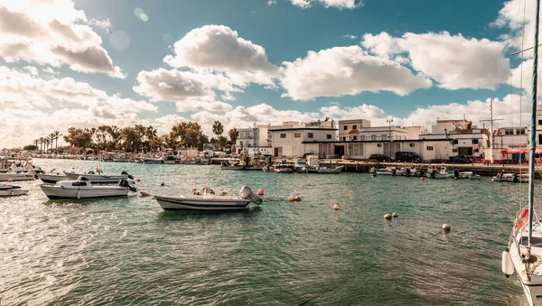Fischereihafen Und Stadtbild Von Fuseta Der Algarve — Stockfoto