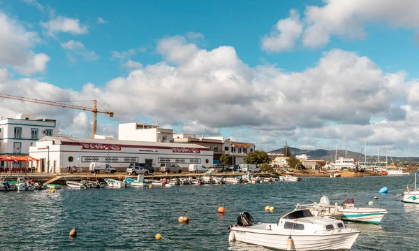 Algarve Deki Fuseta Limanı Şehir Manzarası — Stok fotoğraf