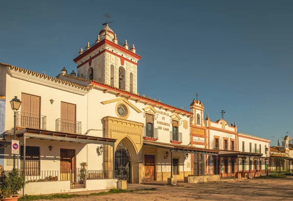 stock image View of the typical architecture and sandy streets in the town of El Rocio