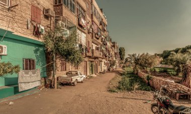 Luxor Egypt Dez 2022. Sokak manzaralı Lüksör Şehri