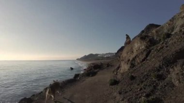 Mojacar Endalusia İspanya 'daki deniz manzarası çok güzel. 