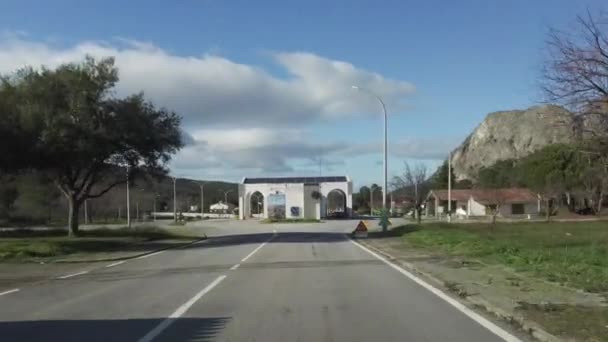 Car Drive Μέσα Από Την Πορτογαλική Θέα Των Συνόρων Από — Αρχείο Βίντεο