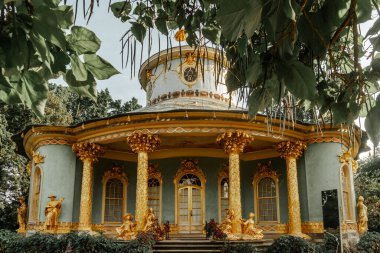 Potsdam Berlin-Brandenburg 'daki Sanssouci Parkı' ndaki Çin çay evi, Seyahat Almanya Kültür ve Tarih Görüş
