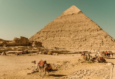 Giza Mısır Ocak 2024 Giza Platosu Piramitleri