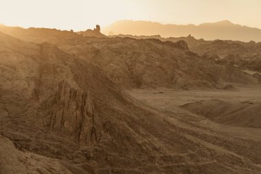 Rugged hilly landscape in the Arabian Desert in Egypt clipart