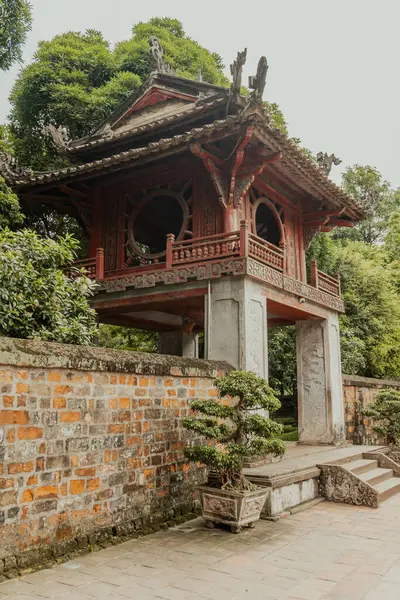 stock image Landscape in the Temple of Literature in Hanoi Vietnam