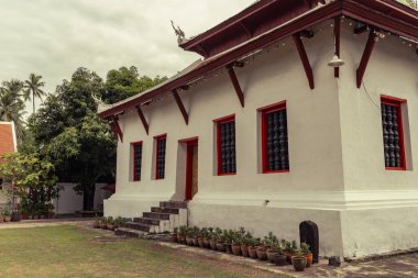 the sim of Wat Wisunalat temple in Thanon Wisunalat, Luang Prabang clipart