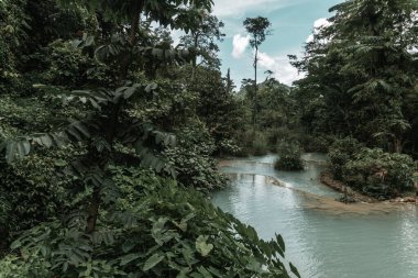 Kuang Si Şelalesi Laos 'taki Tat Kuang Si Parkı' nda.