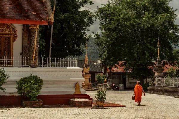 Luang Prabang, Laos 'taki Wat Hosian Voravihane Budist Tapınağı' nın detaylı görüntüsü