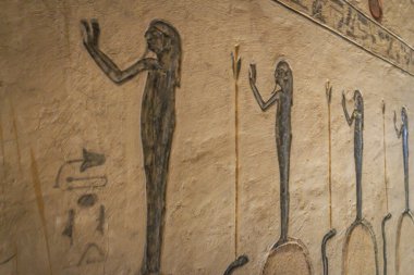 Hieroglyphic walls in the Valley of the Kings clipart