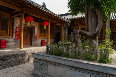 Dengfeng, Çin 'deki Şaolin Manastırı' nın detaylı görüntüsü