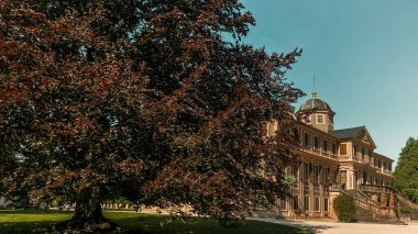 Rastatt Baden Wuerttemberg Almanya 'sında İlkbaharda Favori Saray ve Park