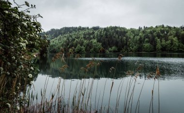 Bulutlu bir bahar gününde Alatsee manzarası