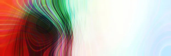 Elegant Curve Fluid Glowing Lines Panoramic Banner Rainbow Gradient Background — Stock Photo, Image