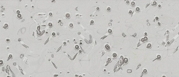 Αφηρημένη Γκρίζα Χάρτινη Υφή Κυκλικά Σχήματα Και Γραμμές Σχεδίασης Σκόνη — Φωτογραφία Αρχείου