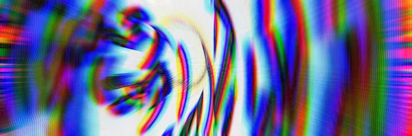 Vivid Purple Blue Error Illustration Rays Glitch Shapes Psychedelic Disco — Stock Photo, Image