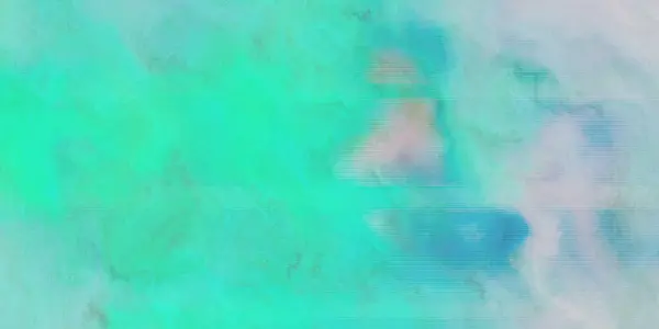 Grunge Cyan Blue Green Digital Liquid Parts Distortion Noise Lines — Fotografia de Stock