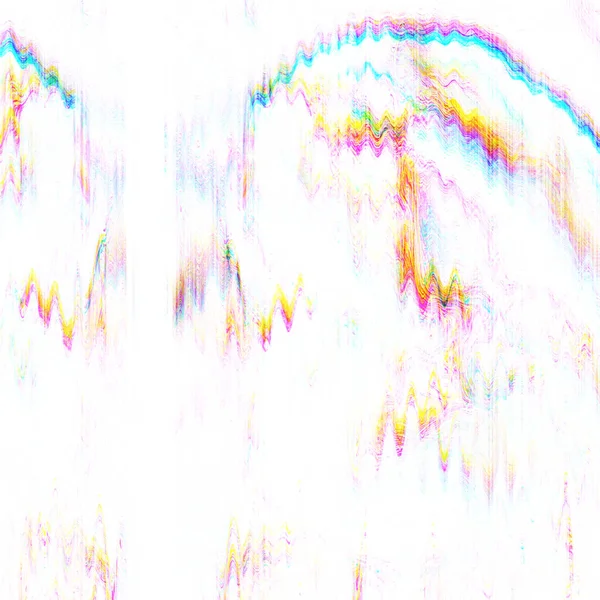 Цифровое Белое Дисторсирование Восковым Цветом Шумовом Эффекте Шумной Линии Радужной — стоковое фото