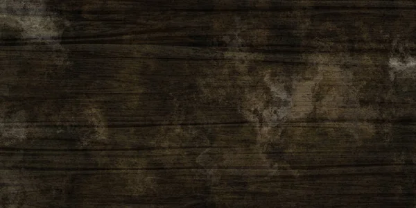 深色背景下有大理石污迹的旧木桌 深色木制纹理背景空白设计 肮脏可怕的深褐色木制表面 水平板上有划破的凌乱部分 — 图库照片